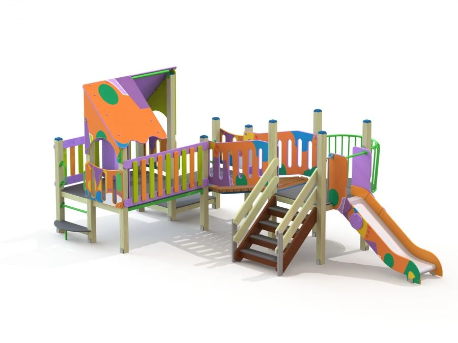 DIK 9.101 Children's play complex with graffiti H=700 mm, 900 mm