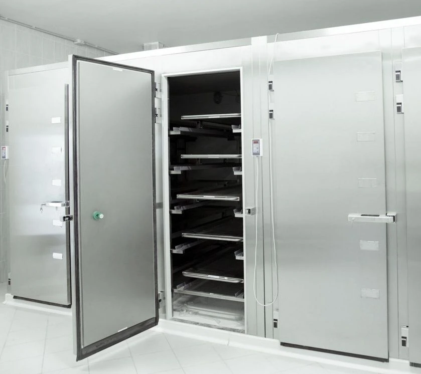 Cold chamber for storage of corpses "Tanartis" for 3 places, with a common door, made of stainless steel according to TU 9452-00