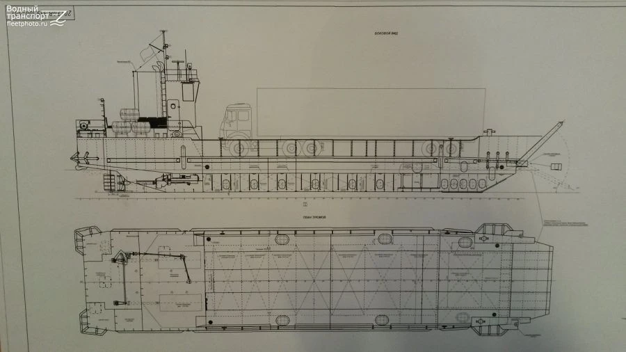 Self-propelled cargo-passenger barge Project 20170B