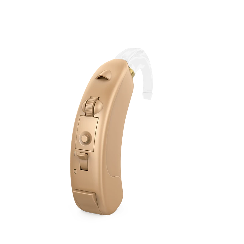 Electronic digital trimmer hearing aids, programmable air sound conduction behind-the-ear type "KRUIZ+" according to TU 9444-.