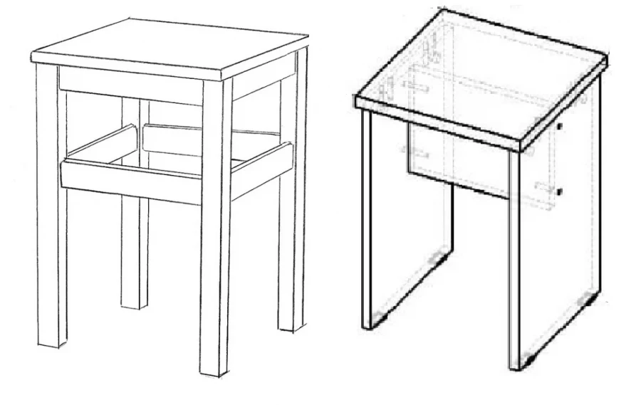 Wooden stool RL 06/01