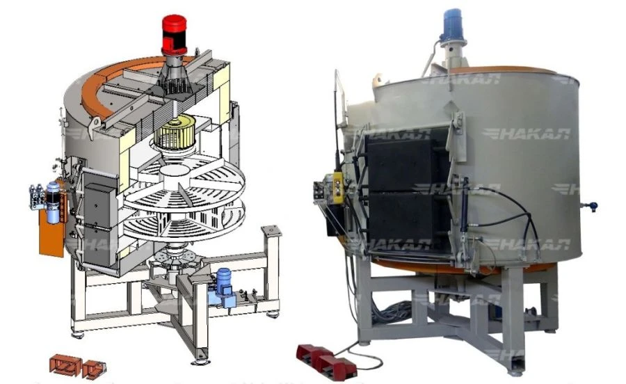 Carousel type electric resistance furnace with oxidising atmosphere, model SAO