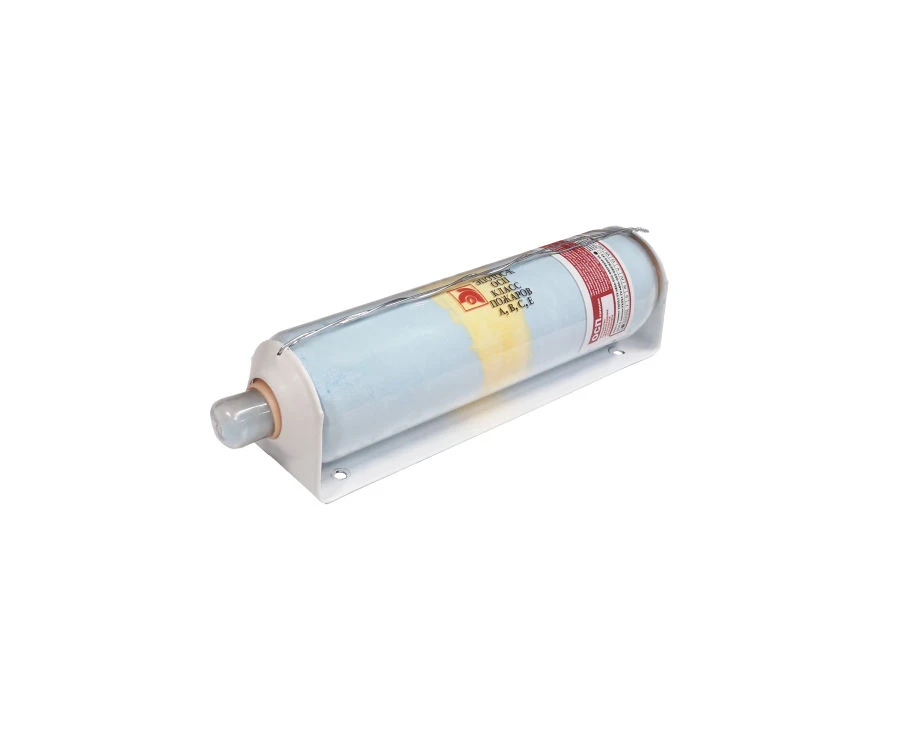 Autonomous powder fire extinguishing device OSP-1 "mini" UHL2.1 TU 4854-002-08578309-93 (with holder for railway)