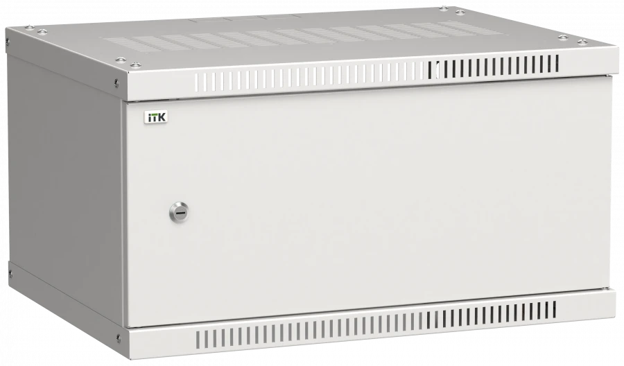 LWE3-06U64-MF ITK Cupboard LINEA WE 6U 600x450mm door metal grey