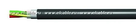 Low-frequency communication cable with plastic insulation and sheath, including increased fire safety TZPpPep