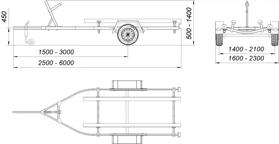 Car trailer (up to 750kg) - Trailer76 71795