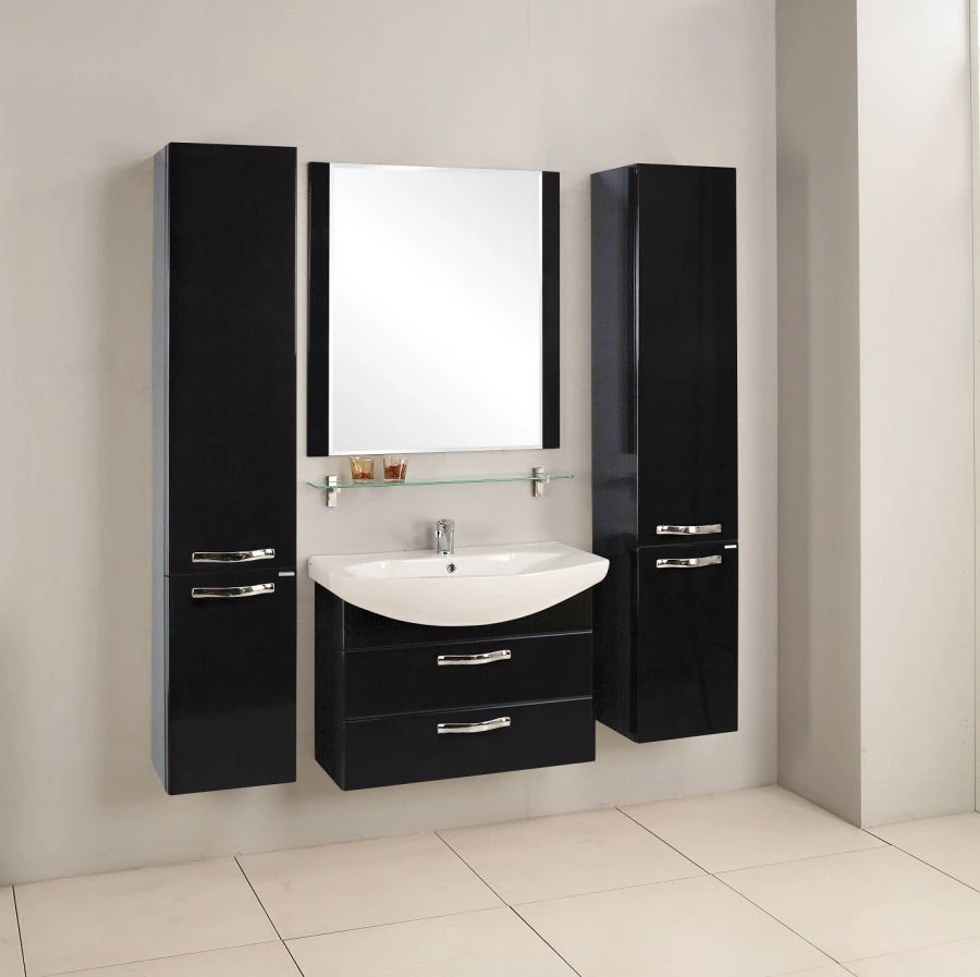 Cabinet under sink Aquaton Aria 80 M suspended black gloss 1A140801AA9501.A140.8.01A.A95.0