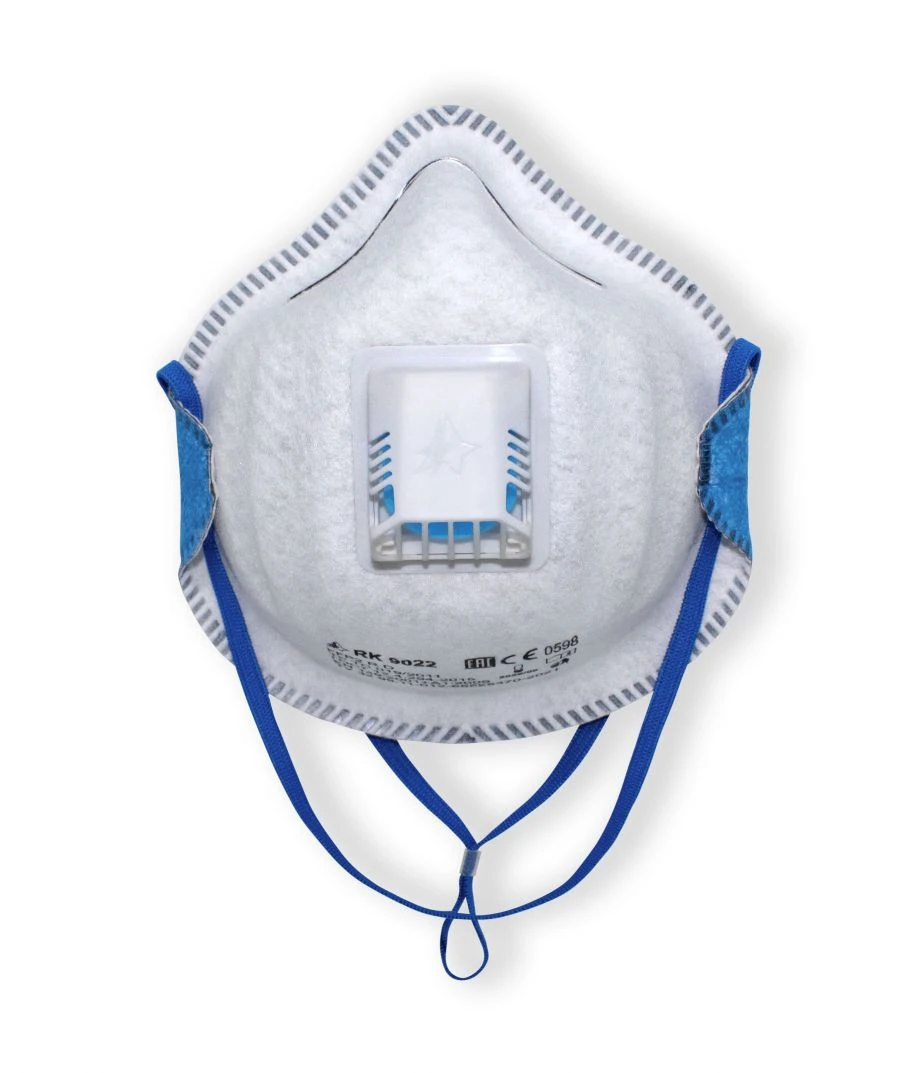 Personal respiratory protection equipment with filtering half-mask: respirator RK 9022 FFP2 R D for protection against aerosols,