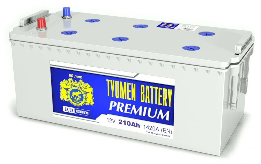 Accumulator lead starter battery TYUMEN BATTERY 6ST-210L PREMIUM bolt