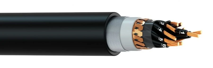 Universal installation cable with low smoke and gas emission, shielded, armoured, flame retardant ETMIKAB MKVEKVng(A)-
