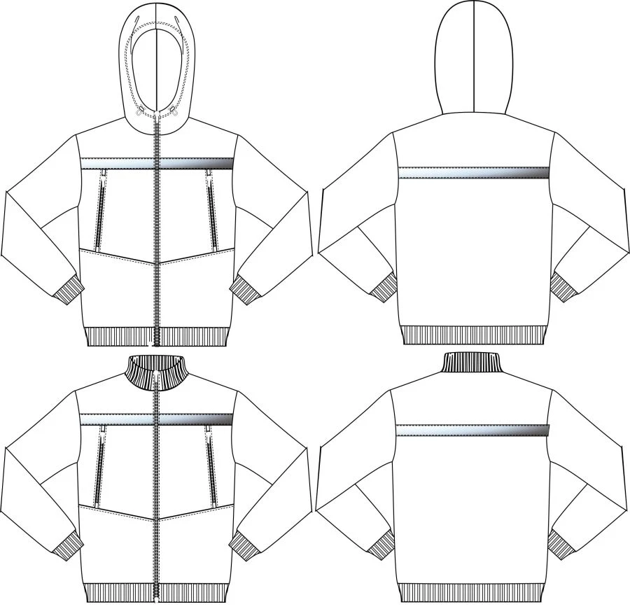 Women's knitted jacket (jumper) for protection against general industrial pollution.