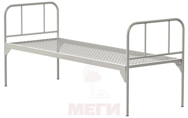 KF0-01-"MSC" (MSC-117) - General hospital bed with a single bed, without wheels, metal backrests, bed - steel grid