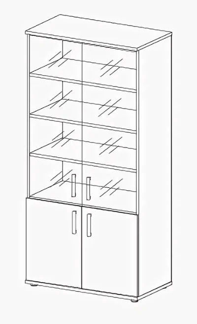 Cupboard with glass doors RL 02/16