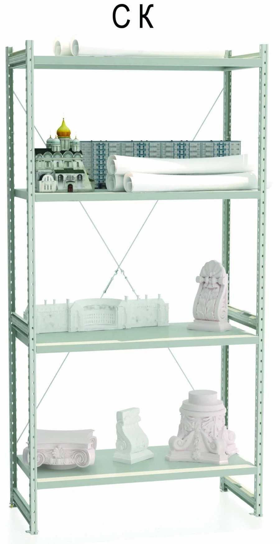 SK series universal metal shelving units, 2060x1066x800MM