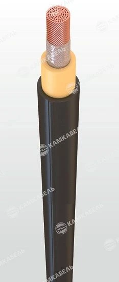Wire for rolling stock with copper conductors with rubber insulation, in oil-resistant, non-combustible rubber sheathing
