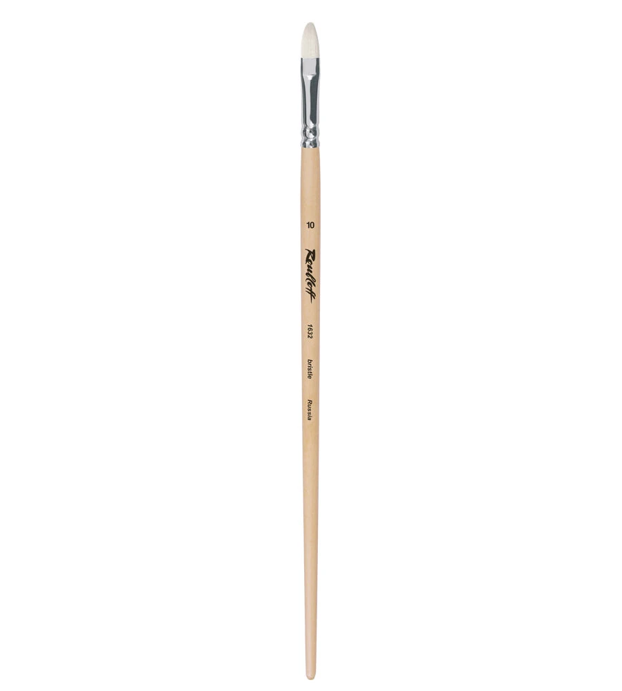 Pig bristle oval fine art painting brush