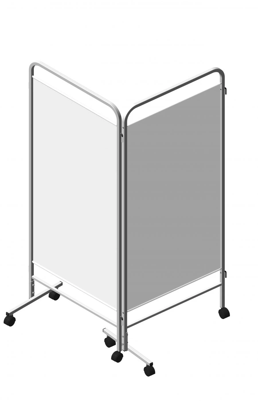 Two-section medical screen M 4019 -01