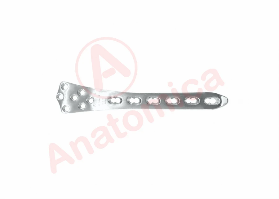 Femoral condyle plate with angular stability with limited contact