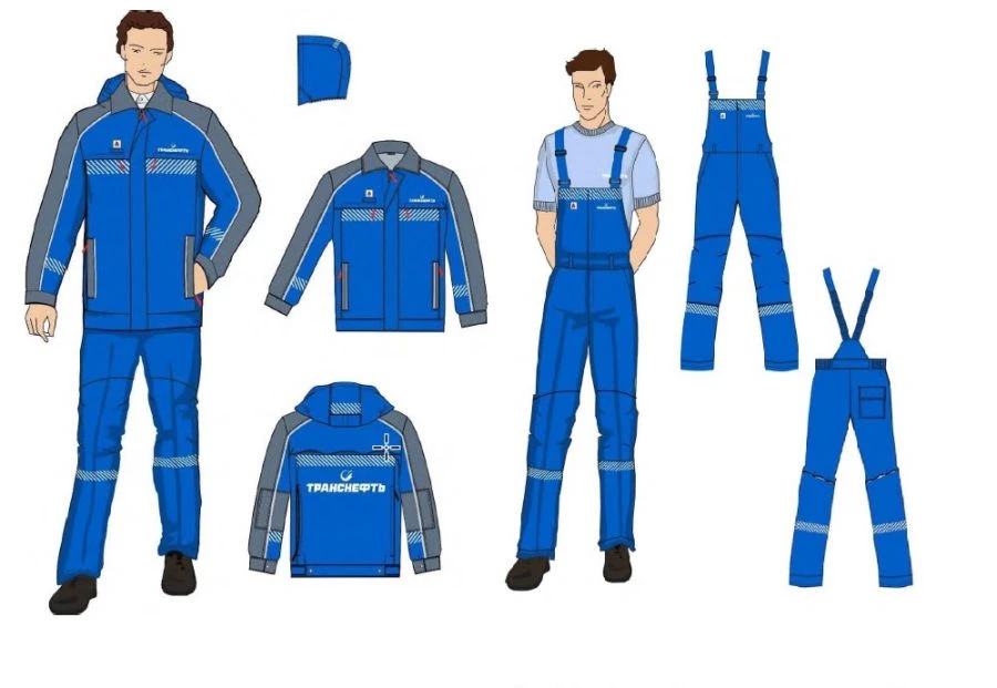 Men's sets for working personnel (jacket, overalls) special for employees of the organisations of the system "Transneft" dl