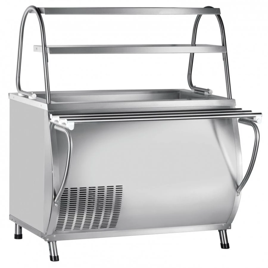 Refrigerated high-temperature display counter with neutral cabinet PVV(H)-70M-NSh