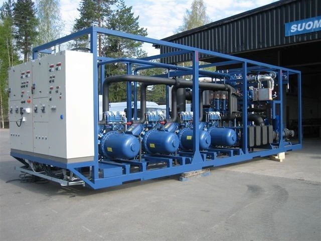 Compressor-condenser unit for artificial ice rinks and liquid cooling ST F series.