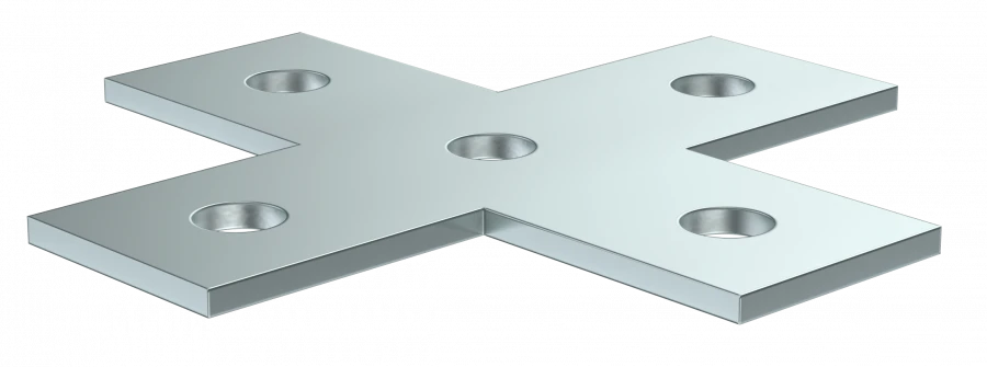 CLM50D-PXS-136-40-HDZ X-shaped connector plate for STRUT-profile HDZ IEK