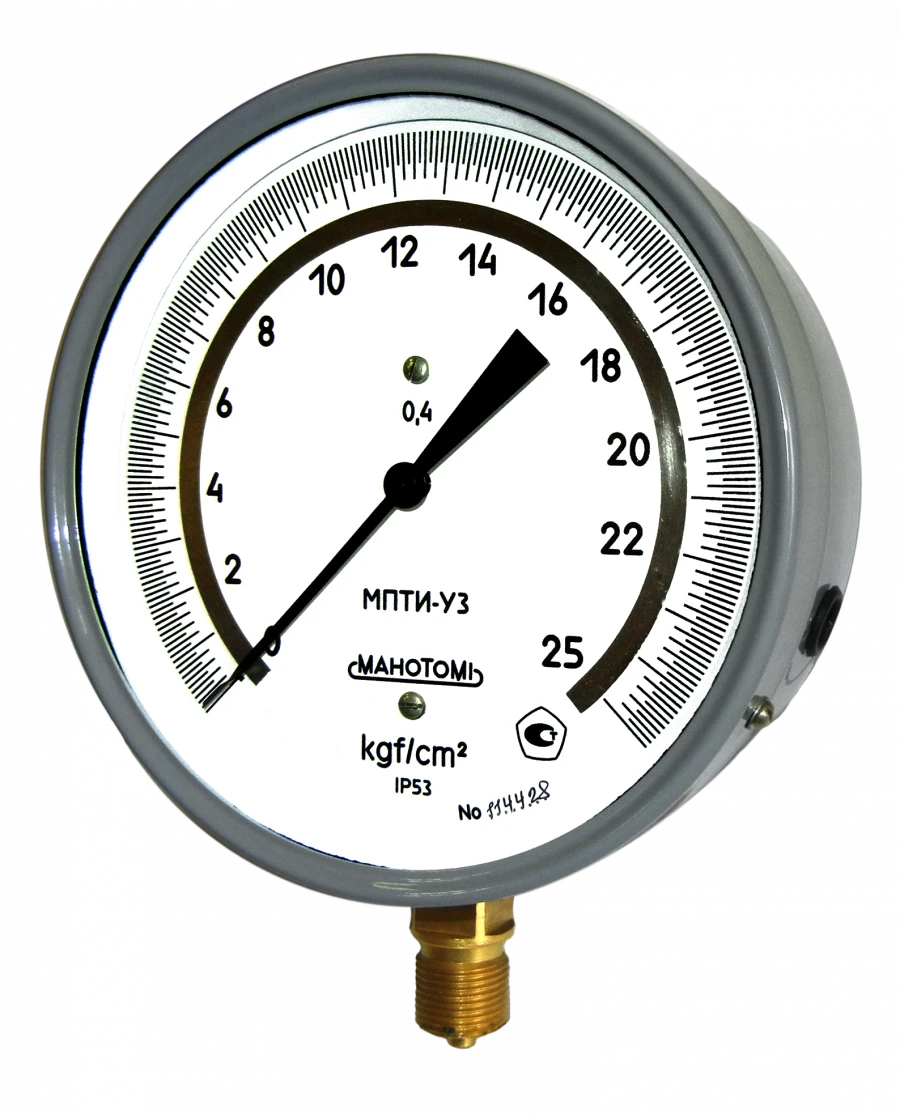 Pressure gauge with mirror scale MPTI 0.4 160MM