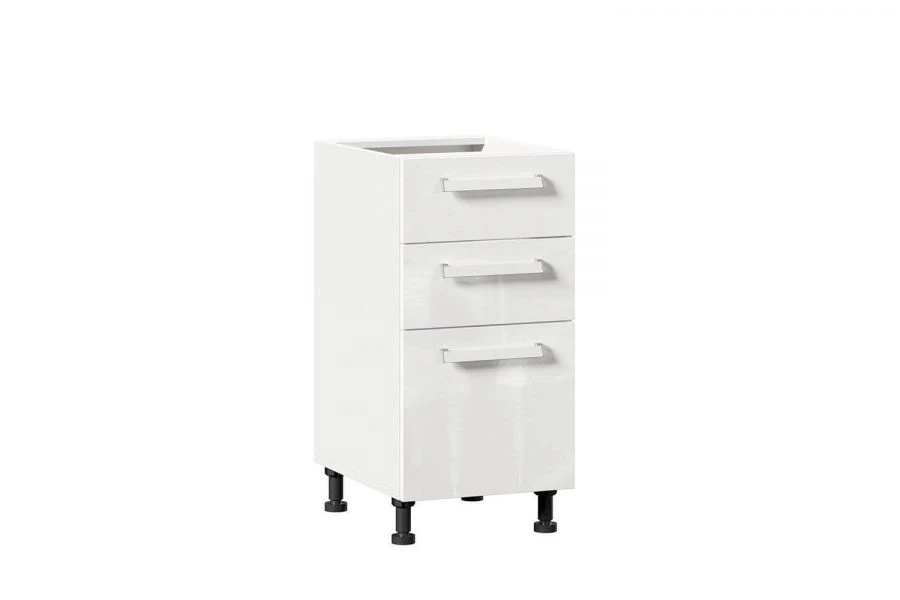Gerda LD.272110.000 Front set for kitchen cabinet 400 with 3 drawers (White gloss )