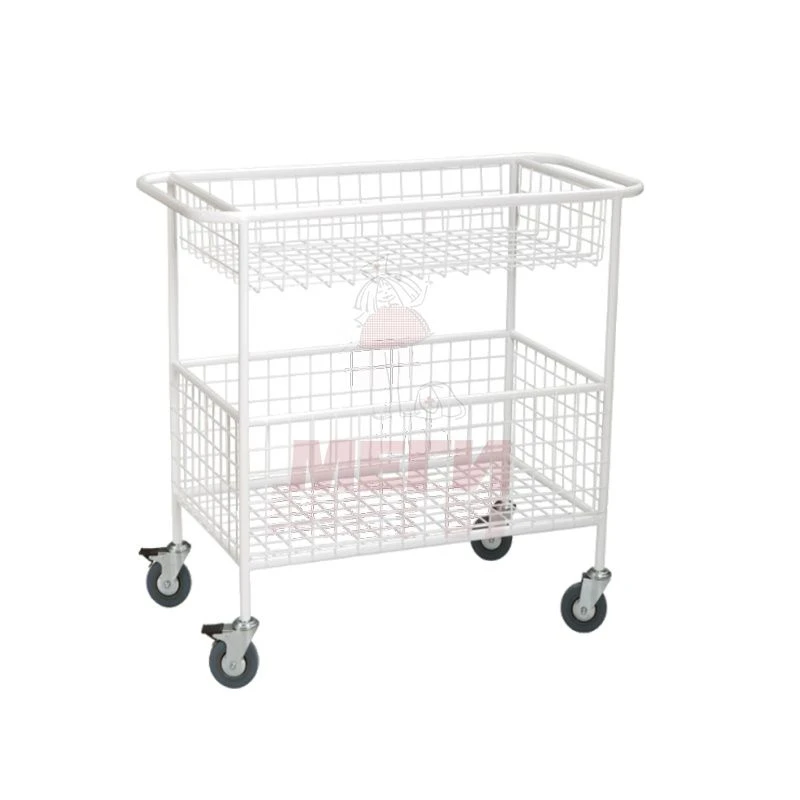 TVd-01-MSK(MSC-506) Trolley with upper lattice metal shelf and lower lattice metal shelf-k