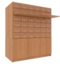 Catalogue cabinet, 2-module, 36 drawers (6x6), on pedestal