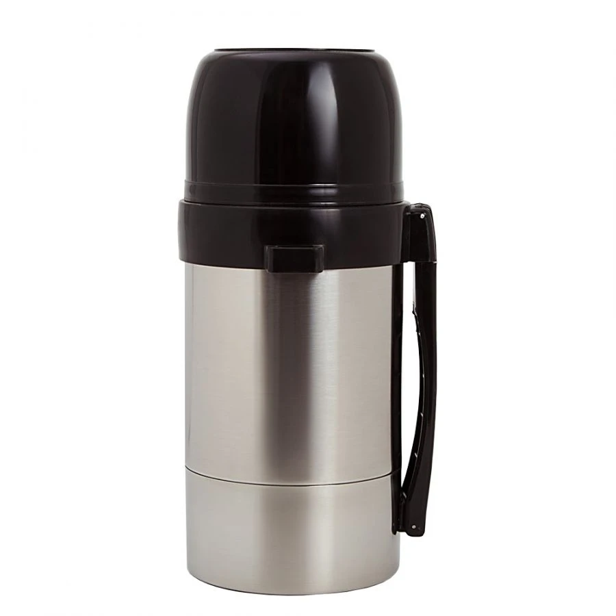 Domestic vacuum thermos with double flask made of corrosion-resistant steel with narrow neck for liquid type "KT"