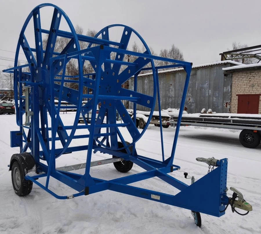 Trailer of category O1, GVW not exceeding 750 kg, for transporting coiled pipes - 810738