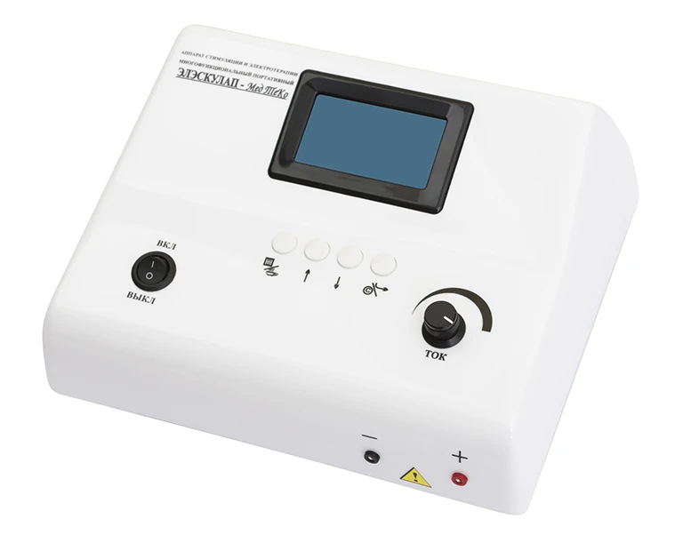 Apparatus for stimulation and electrotherapy multifunctional portable ASETM-01/6 "ELESKULAP-Med TeKo".