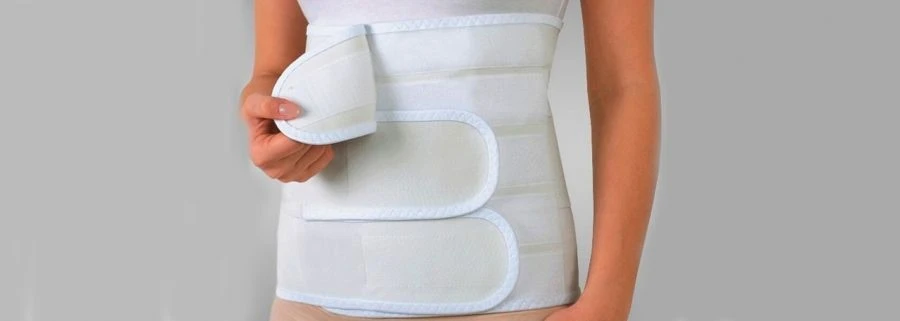 Bandage orthopaedic fixation bandage for abdominal area in case of abdominal wall muscles weakening, organ prolapse, after organ