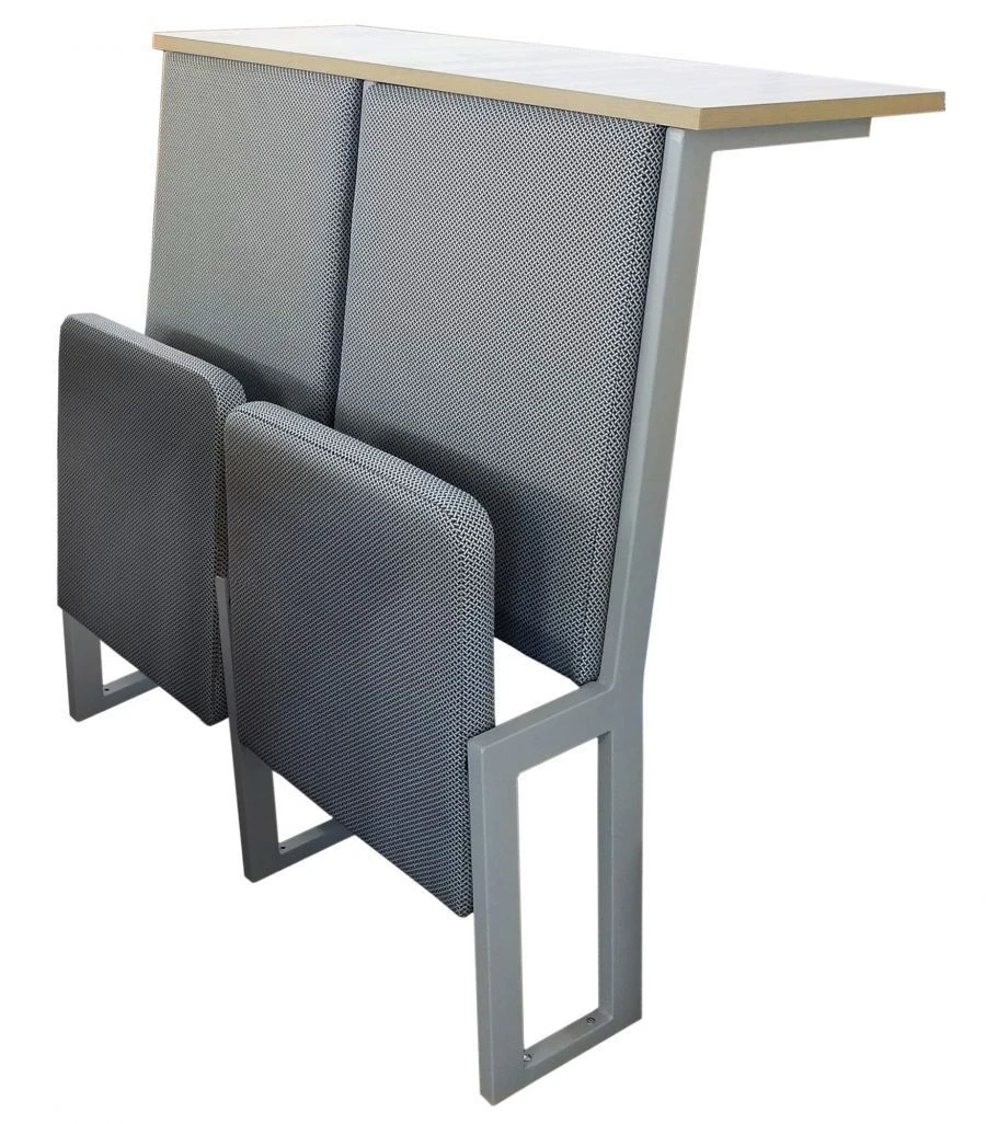 Stationary auditorium chair with back table with floor anchoring Univer