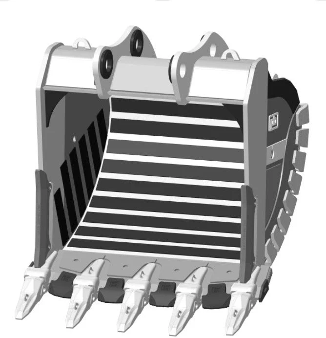 Heavy duty rock bucket RDX-113.25d-D1000(5)WS