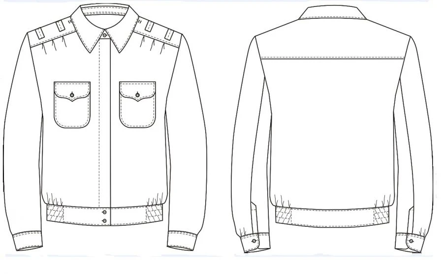 Women's uniform blouses for servicemen of FSO of Russia