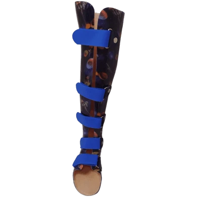 Full leg brace with rigid fixation of knee and ankle joints TH8-STP-01