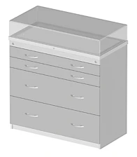 Horizontal display cabinet 988x500x1035mm