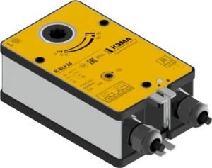 KEMA R-BLF24 actuator with 24V return spring with 5Nm torque, for flame retardant dampers against fire.
