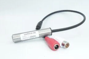 Microphone SHOROH-9 INS T Miniature active microphone with AGC, RCA and DC 12 connector, sensitivity adjustment