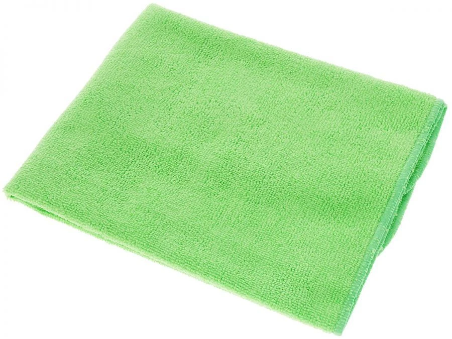 Dusting cloth made of microfibre, density 220 g/m2, green, 30x30 cm.