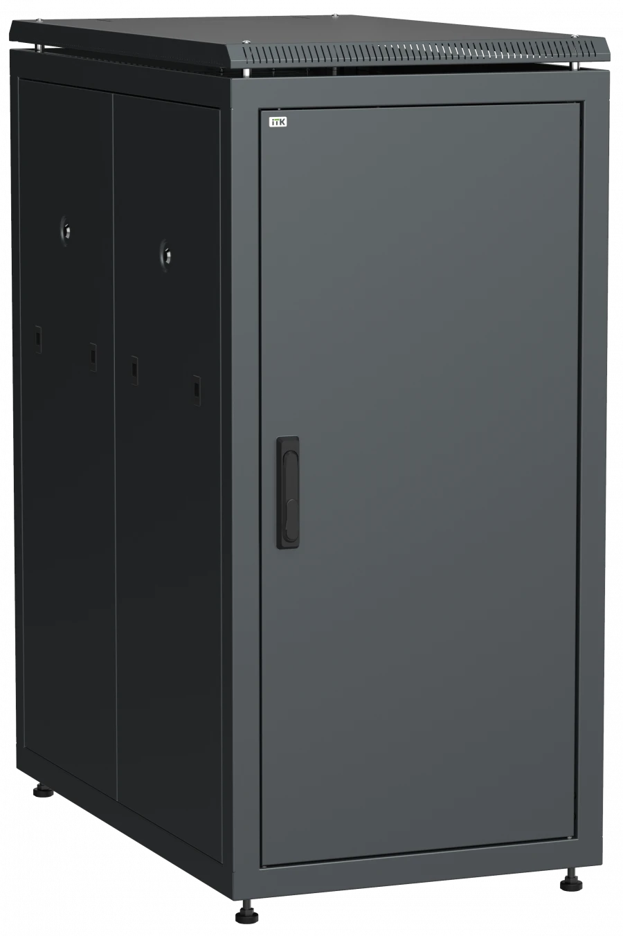 LN05-24U61-MM ITK Network cabinet 19" LINEA N 24U 600x1000 mm metal front door black