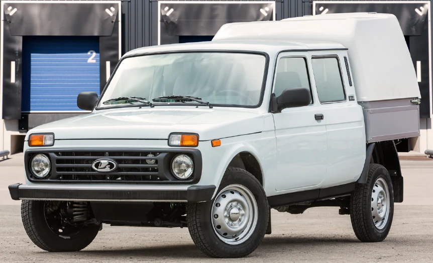 Vehicle VIS LADA 4x4 pick-up truck, type 2346, modification 234610 (flatbed platform with rigid superstructure)