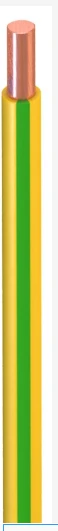 Wire with copper core and PVC plasticate insulation for nominal alternating voltage up to 450/750 V inclusive with nominal volta