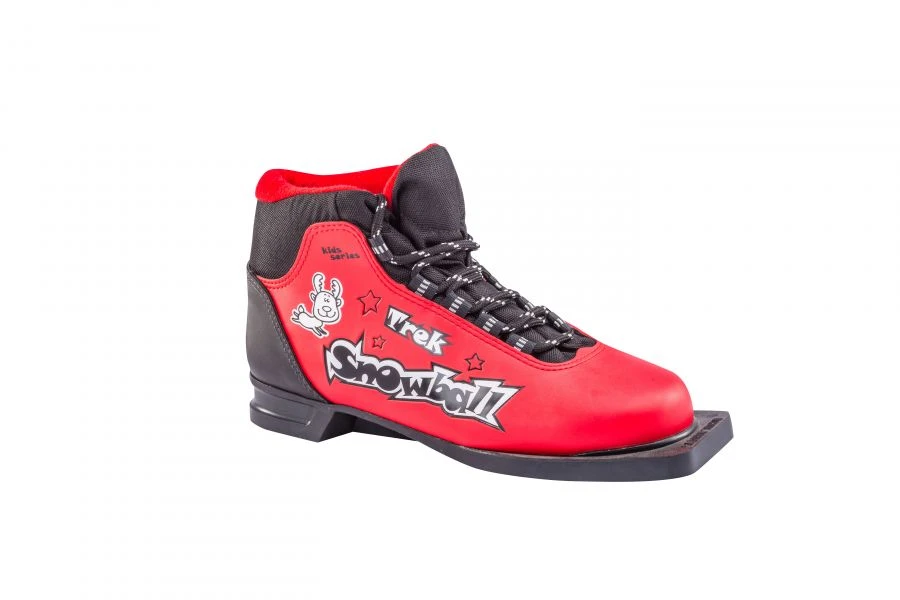 Children's ski boots TREK Snowball1 red (logo black) 75
