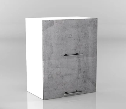 Hanging cupboard with 2 horizontal doors, high