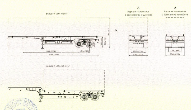 Semitrailer SAV 93182K (suspension: spring)