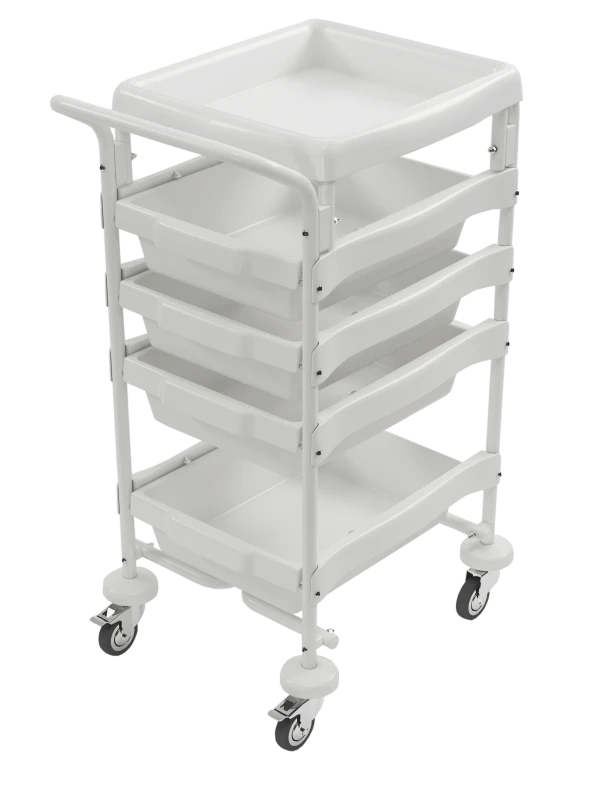 Medical trolley universal TM-"KRONT" according to TU 32.50.50-090-11769436-2023 in version TMp-"KRONT"-9p