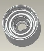 Apparatus support, housing, D1050N, 0.68 inch shaft, ARZ type, Niresist / BRG HSG: D1050N, .68, ARZ, NI-RST part number 10080753